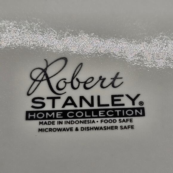 Robert Stanley Spoon Rest Ceramic Moose Pinecone Lodge Kitchen Black White - Picture 5 of 6